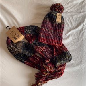 Brand new C.C. Knit beanie and scarf set